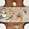 Wood Gnomes Pumpkins Sunflower Leaves Fall Table Runner, Seasonal Autumn Kitchen Dining Table Decoration for Home Party Decor 13x72 Inch